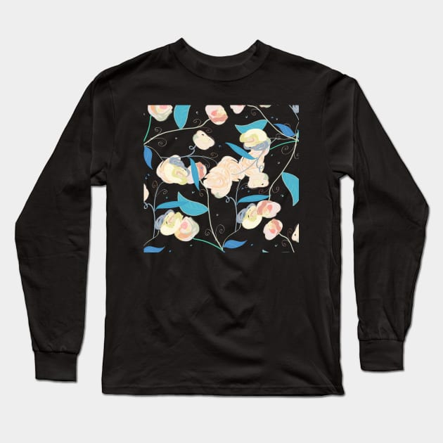 Blossom of a spring's night Long Sleeve T-Shirt by markatos